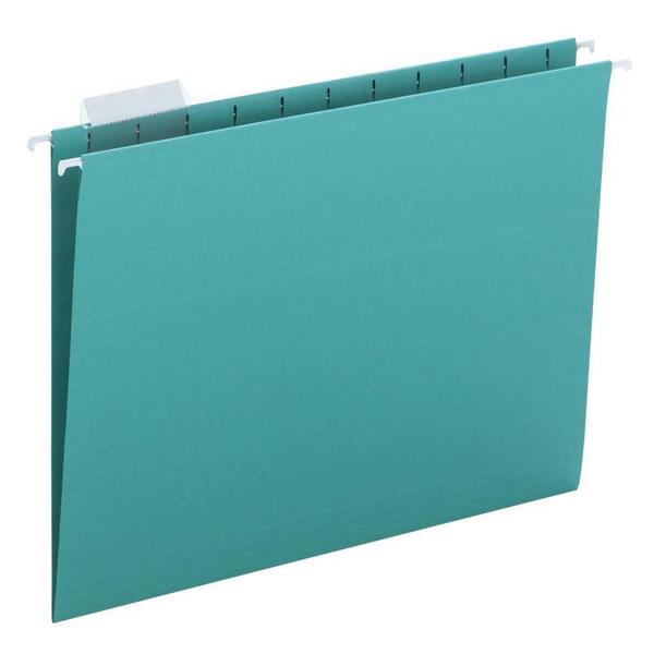 Smead Folder, Hanging, Ltr, 1/5, Teal Pk SMD64074